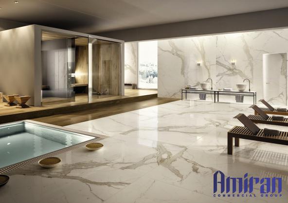  Different Sizes of Beige Marble Bathroom Tile 