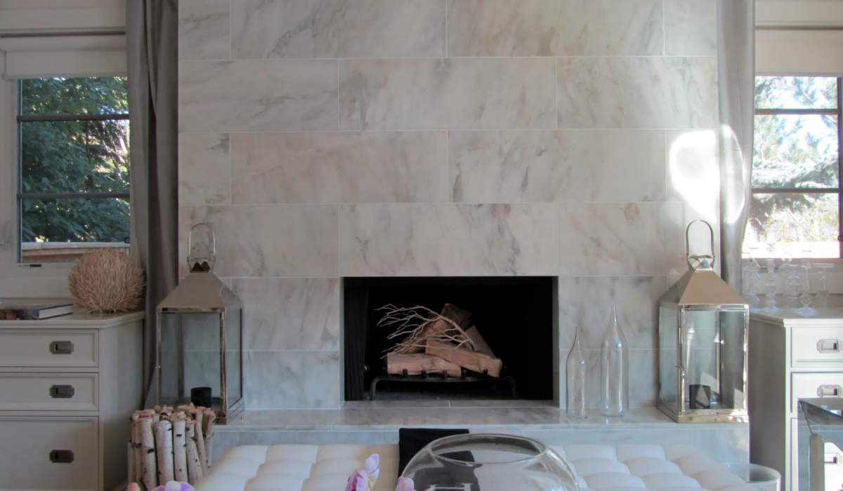  Marble Tile Fireplace 